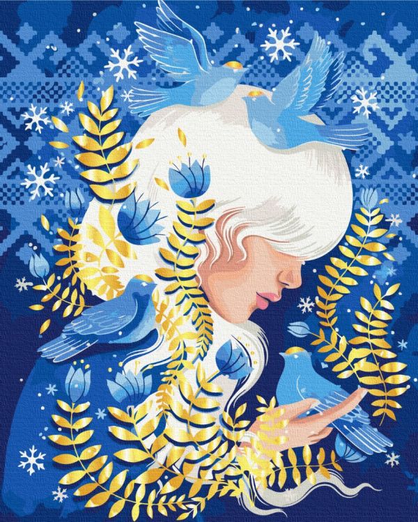 Премиуи картина по номерам "Птицы зимы © Полина Скурихина"