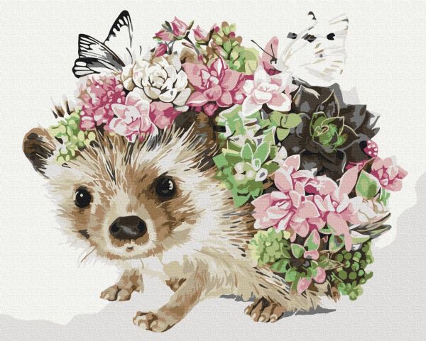 Картина по номерам "Весенний ежик"