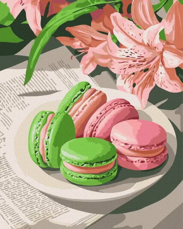 Картина за номерами "Кольорові макарони" BS54438 40×50 см