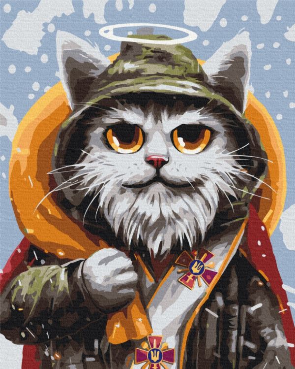 Картина по номерам "Котик святой Николай ©Марианна Пащук"