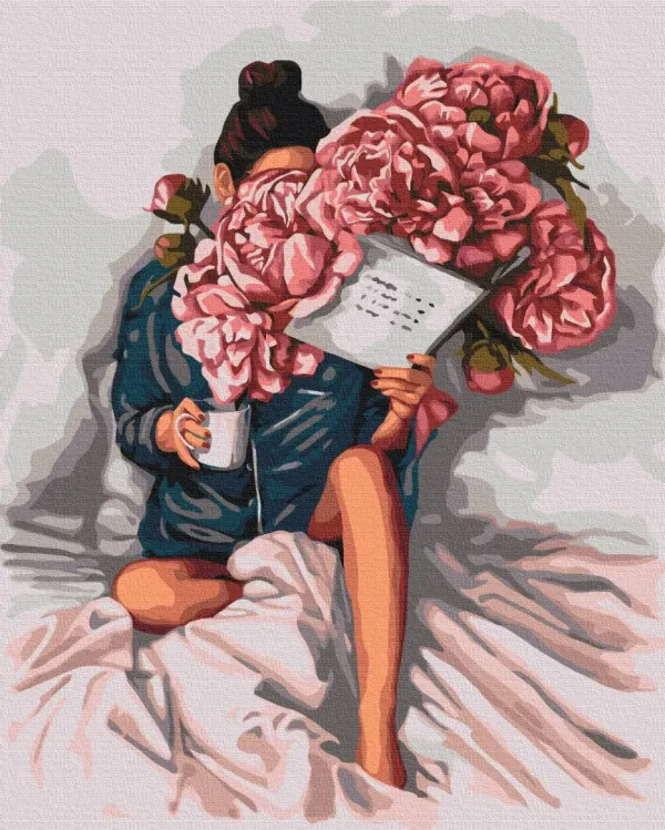 Картина за номерами "Історія піонів © Mykhailyshyna Daria" BS52470 40×50 см