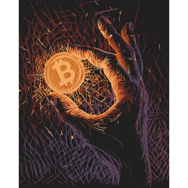 Картина по номерам "Биткоин" 16513-AC 40х50 см                                                                