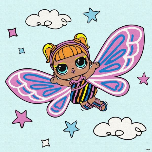 Картина по номерам "L.O.L. Surprise! O.M.G. Fairies Flutterstar" KHO1090, 40х40 см   
