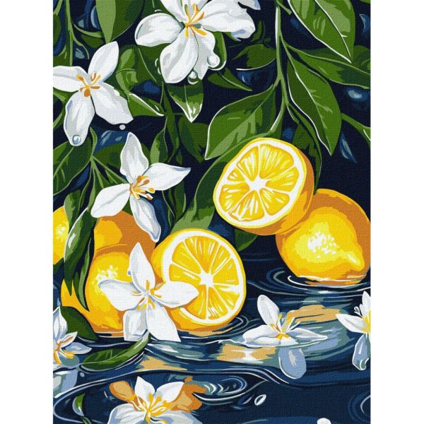 Картина по номерам "Лимон в разрезе" ©art_selena_ua KHO5733, 30х40 см