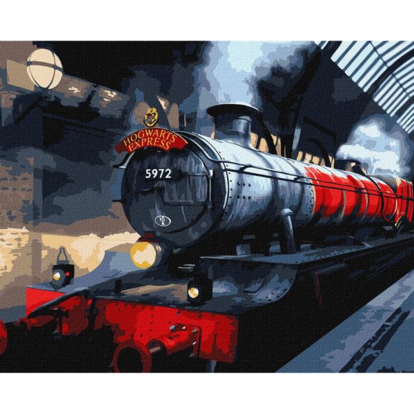 Картина по номерам "Harry Potter: Хогвартский экспресс" KHO5210 с красками металлик 40x50 см