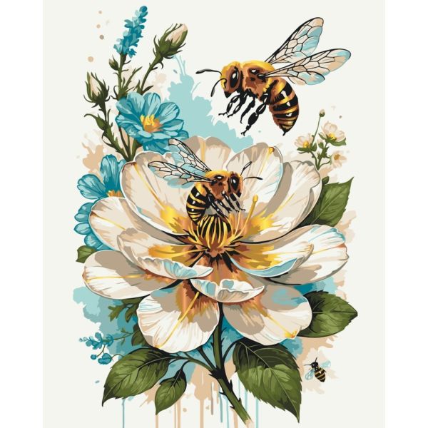 Картина по номерам "Танец над цветами" 13179-AC, с металлизированными красками 40х50 см