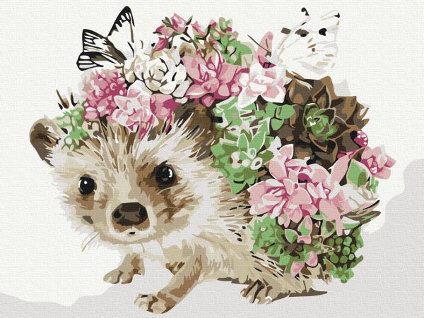 Картина по номерам "Весенний ежик"
