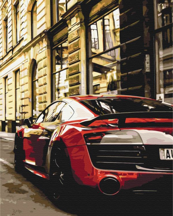 Картина по номерам "Яркий Porsche"