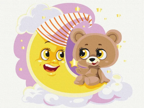 Картина за номерами "Сонний ведмедик" KBS0088 30×40 см