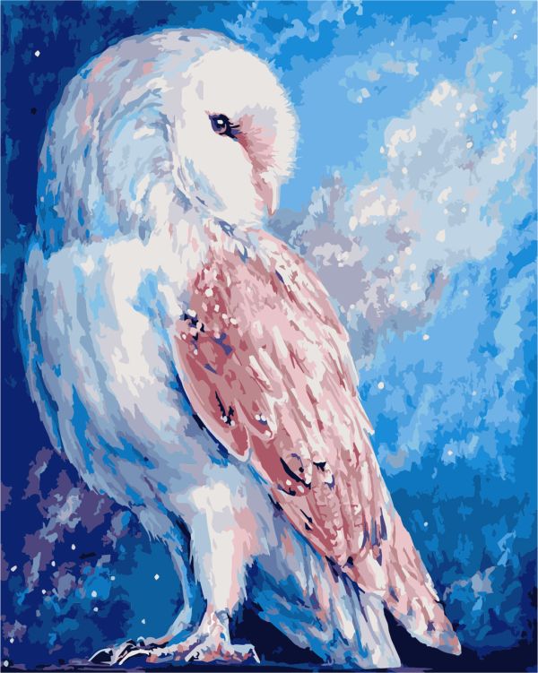 Картина по номерам ArtStory Белая сова 40*50см