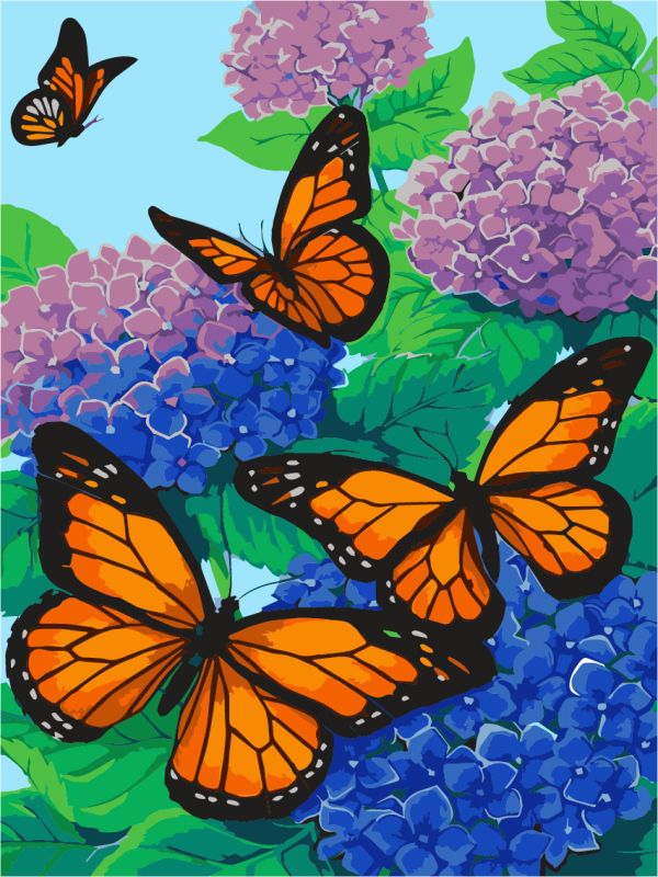 Картина по номерам ArtStory Бабочки 30*40см