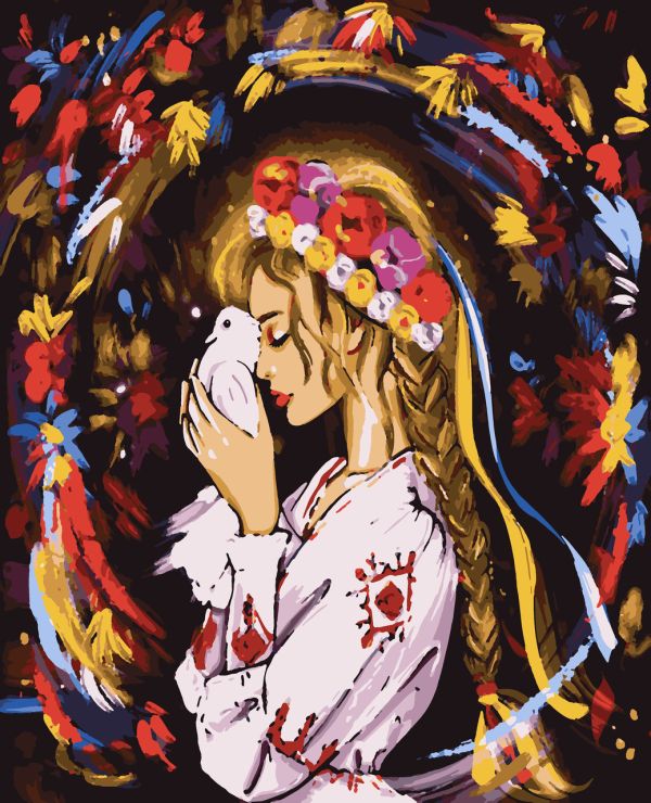 Картины по номерам "Надежда на мир @maryzueva_art" 40*50 см