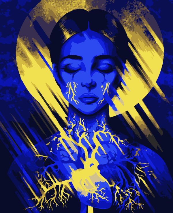 Картины по номерам "Сердце Украины @pollypop92" 40*50 см