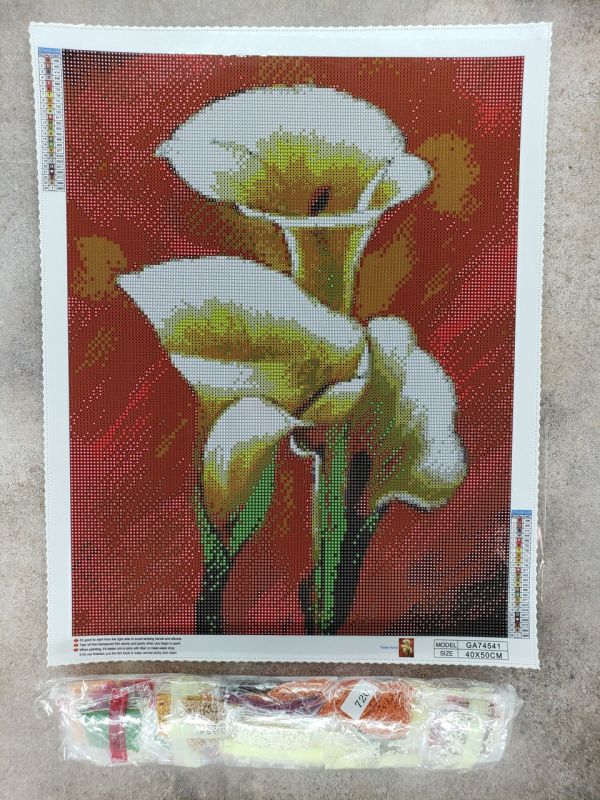Алмазная мозаика алмазная выкладка Калла 50x40