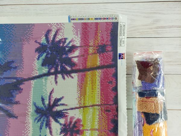 Алмазная вышивка алмазная мозаика Пальмы 45x45 OG00097SB