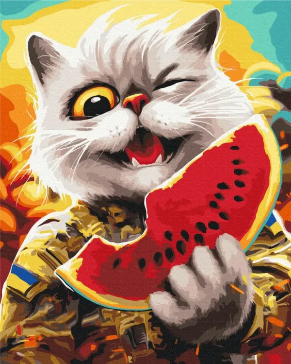 Картина за номерами "Котик в Херсоні ©Маріанна Пащук" BS53410 40×50 см