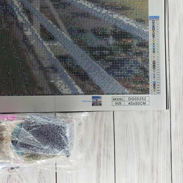 Алмазная выкладка алмазная мозаика Причал с маяком 40x50 OG00252SB