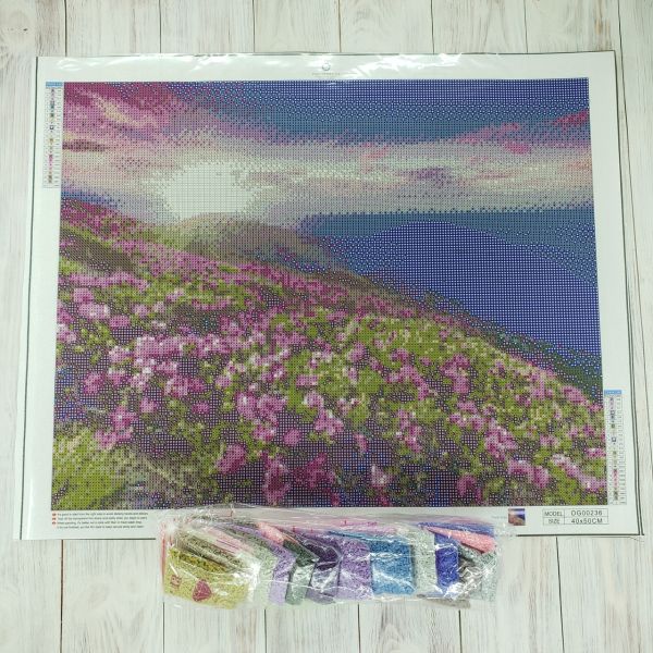 Алмазна вишивка алмазна мозаїка Гірські квіти 40x50 OG00236SB