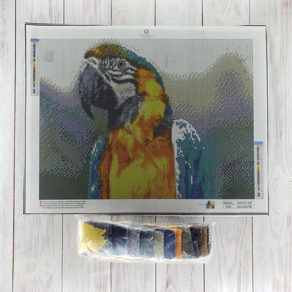 Алмазная вышивка алмазная выкладка Попугай 30x40 OG00186SS