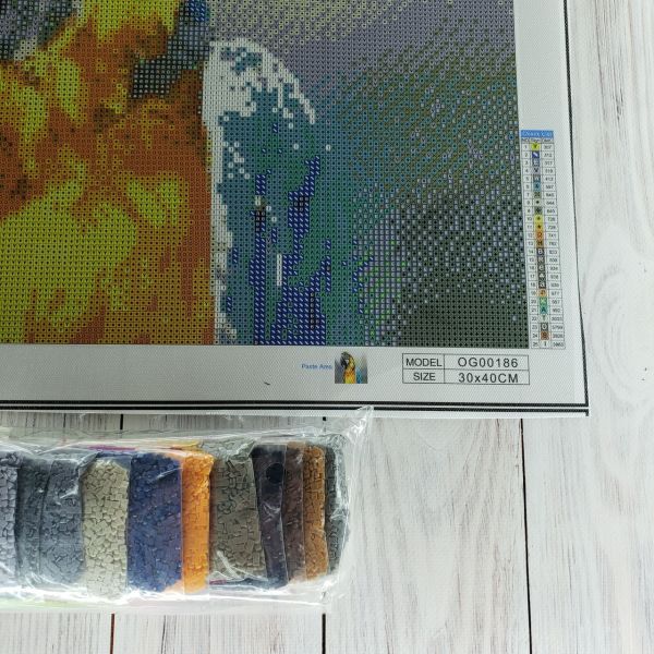 Алмазная вышивка алмазная выкладка Попугай 30x40 OG00186SS