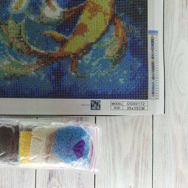 Алмазная вышивка алмазная выкладка Рыбы 35x35 OG00172SS
