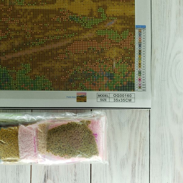 Алмазная вышивка алмазная мозаика Альпы на закате 35x35 OG00160SS