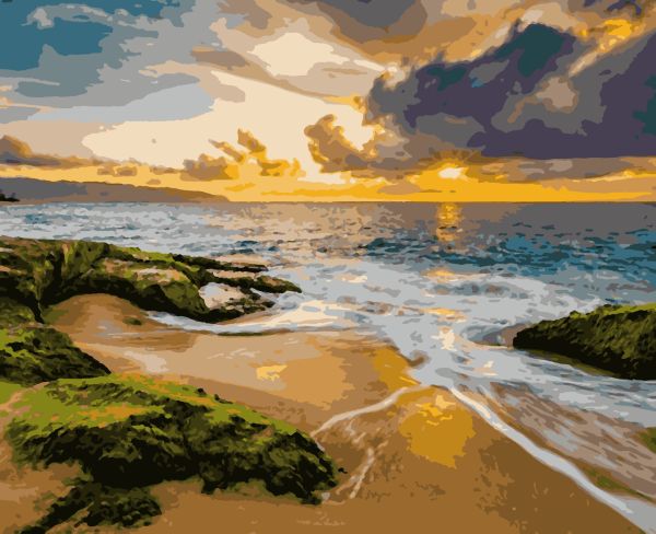 Картины по номерам "Закат на море" 50*60 см
