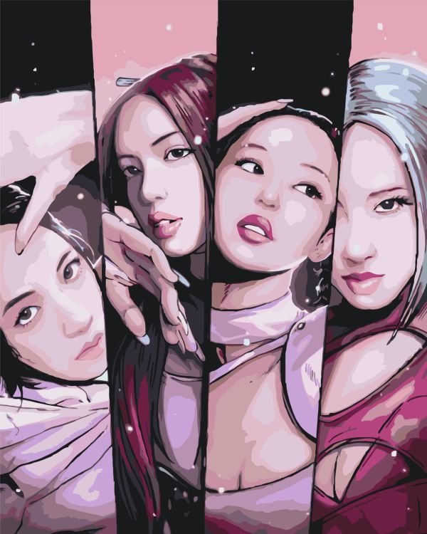 Картина по номерам Blackpink, K-pop 40*50 см Оригами LW 30290