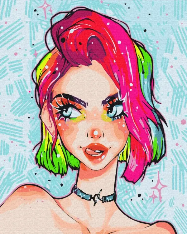 Картина за номерами "Леді грандж @nila_art_art" BS53389 40×50 см