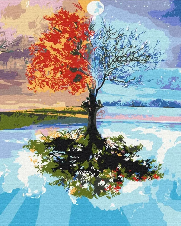 Картина за номерами "Дерево сезонів" BS27746 40×50 см