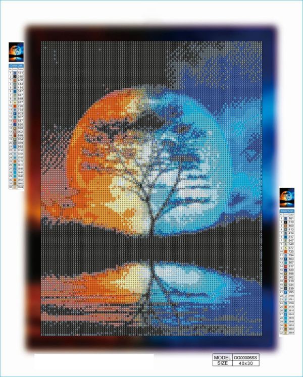 Алмазная мозаика алмазная вышивка Невероятная Луна 40x30 OG00006SS