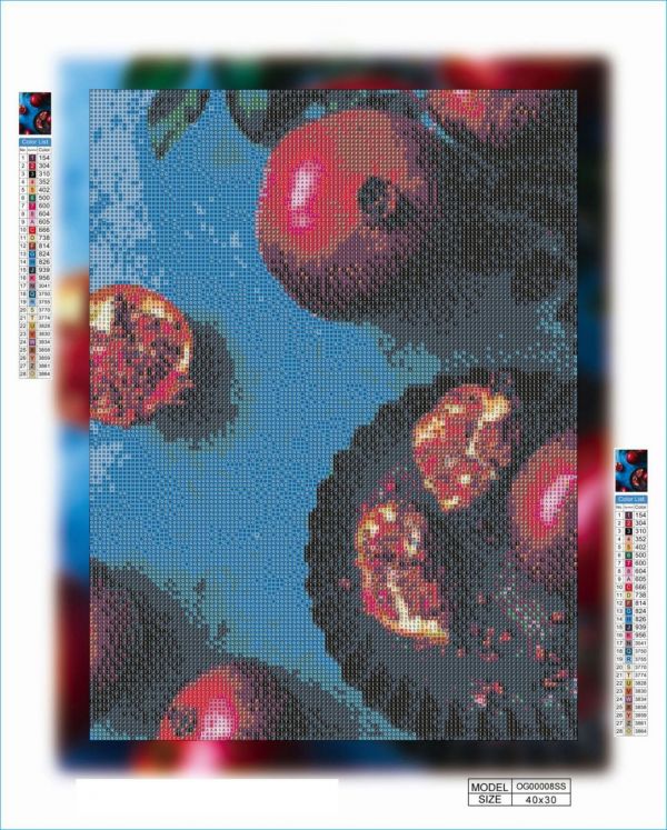 Алмазная мозаика алмазная вышивка Гранат 40x30 OG00008SS