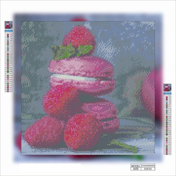 Алмазная мозаика алмазная вышивка Макаруны 35x35 OG00009SS