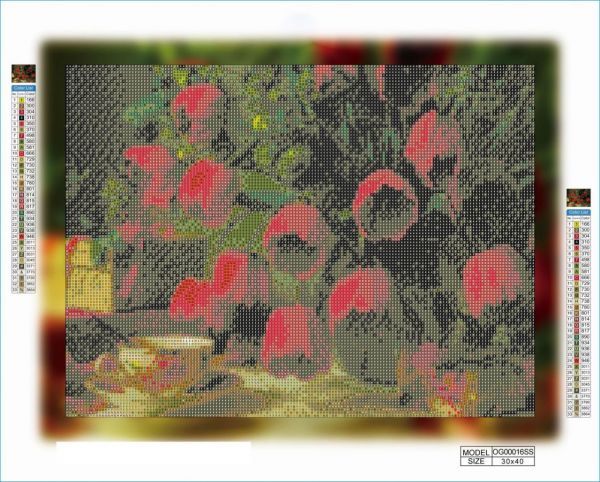 Алмазная мозаика алмазная вышивка Тюльпаны 30x40 OG00016SS