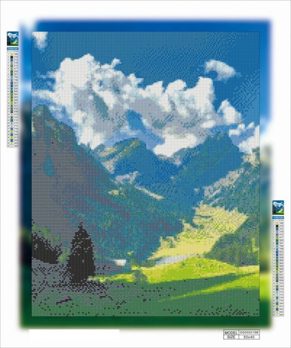 Алмазная мозаика алмазная выкладка Домик в горах 50x40 OG00021SB