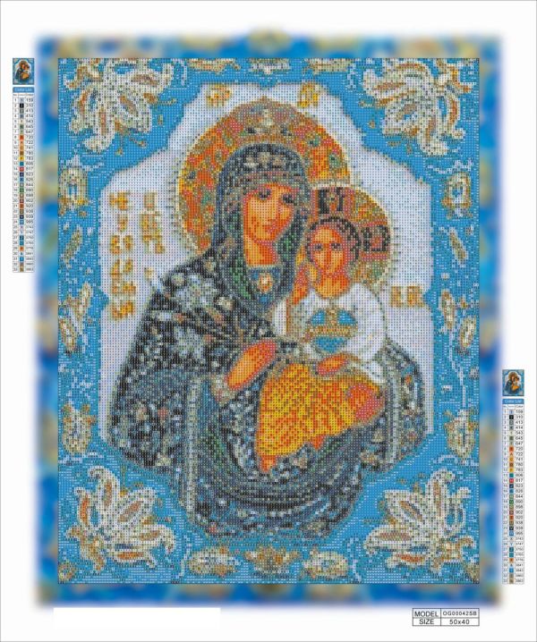 Алмазна мозаїка алмазна викладка Ікона Богородиця 50x40 OG00042SB
