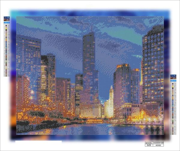 Алмазная мозаика алмазная выкладка Нью-Йорк 40x50 OG00091SB