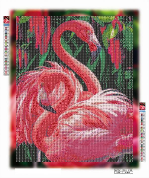 Алмазная вышивка алмазная мозаика Фламинго 50x40 OG00104SB
