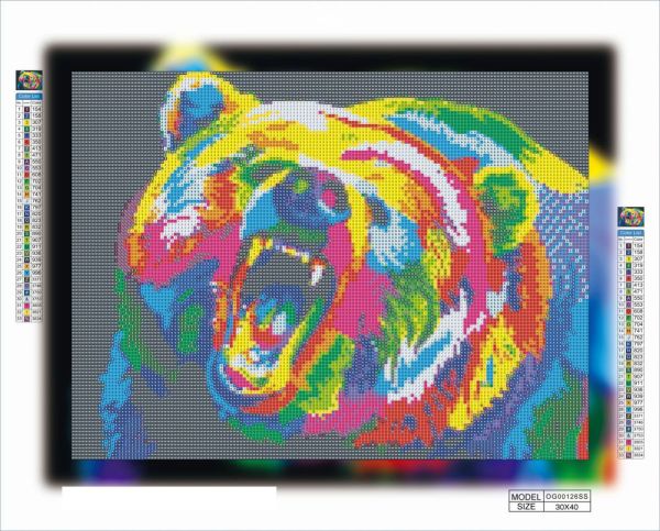 Алмазна мозаїка алмазна вишивка Ведмідь 30x40 OG00126SS