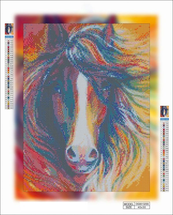Алмазная вышивка алмазная мозаика Лошадь 40x30 OG00132SS
