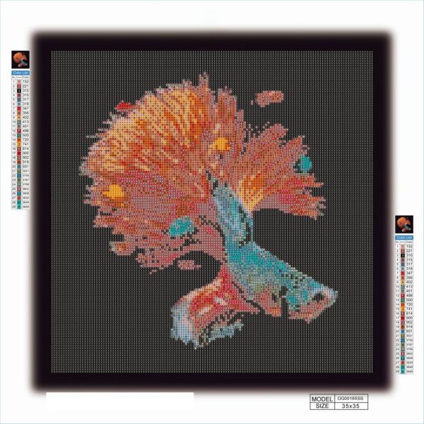 Алмазная вышивка алмазная выкладка Рыбки 35x35 OG00165SS