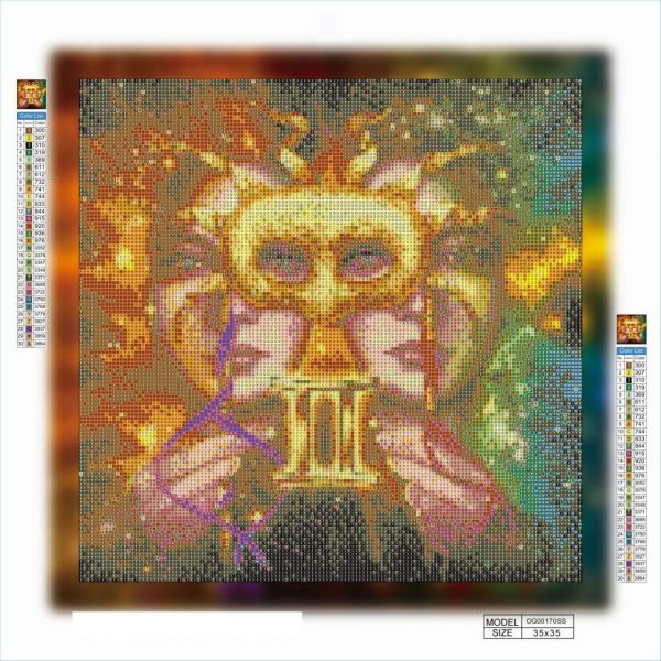 Алмазна вишивка алмазна викладка Близнюки 35x35 OG00170SS