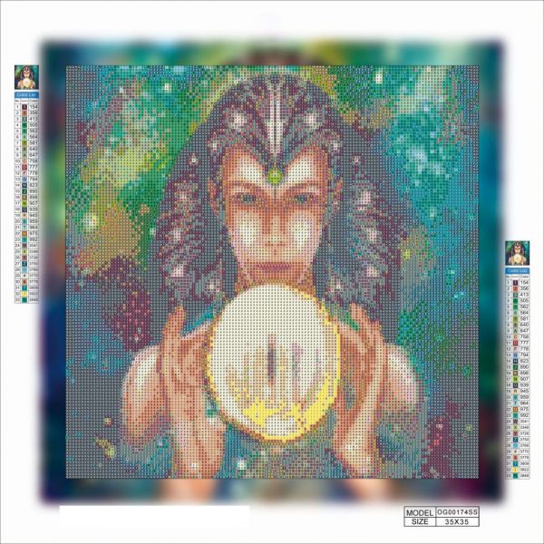 Алмазна вишивка алмазна викладка Діва 35x35 OG00174SS