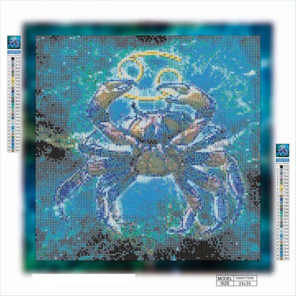 Алмазна вишивка алмазна викладка Рак 35x35 OG00175SS