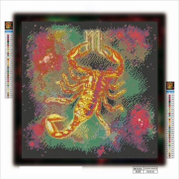 Алмазна вишивка алмазна мозаїка Скорпіон 35x35 OG00184SS