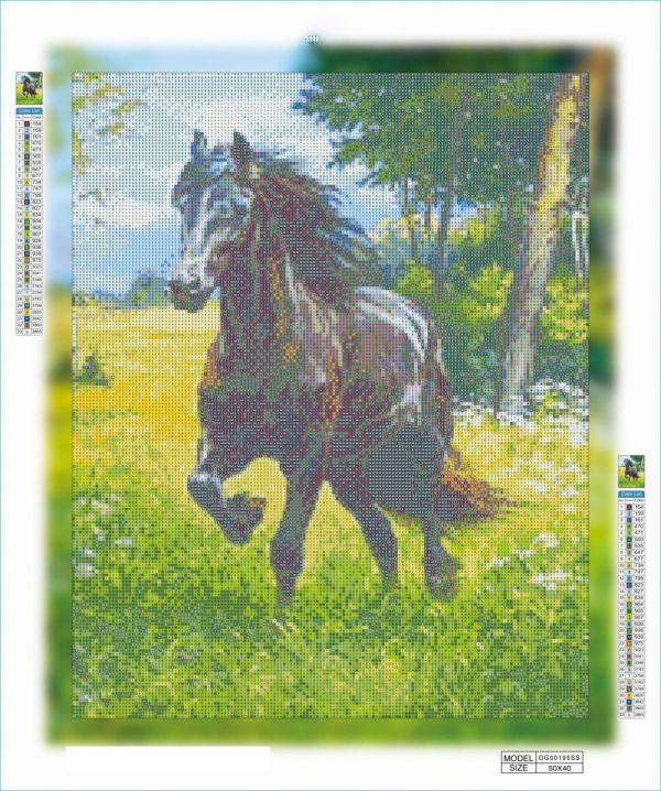 Алмазная выкладка алмазная выкладка Гнедая лошадь 50x40 OG00195SB