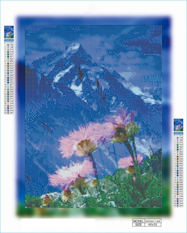 Алмазная вышивка алмазная мозаика Дикие цветы 40x30 OG00211SS