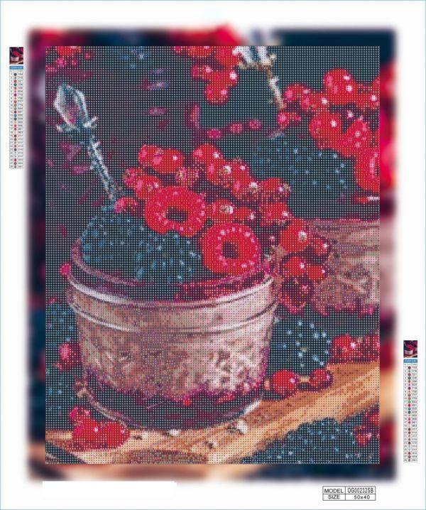 Алмазная выкладка алмазная мозаика Фрукты в стакане 50x40 OG00232SB