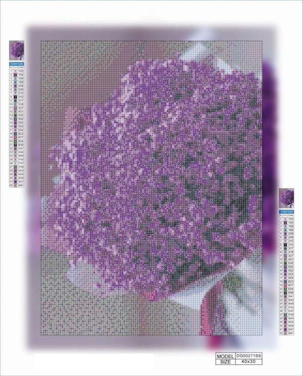 Алмазная выкладка алмазная вышивка Гипсофила 40x30 OG00271SS