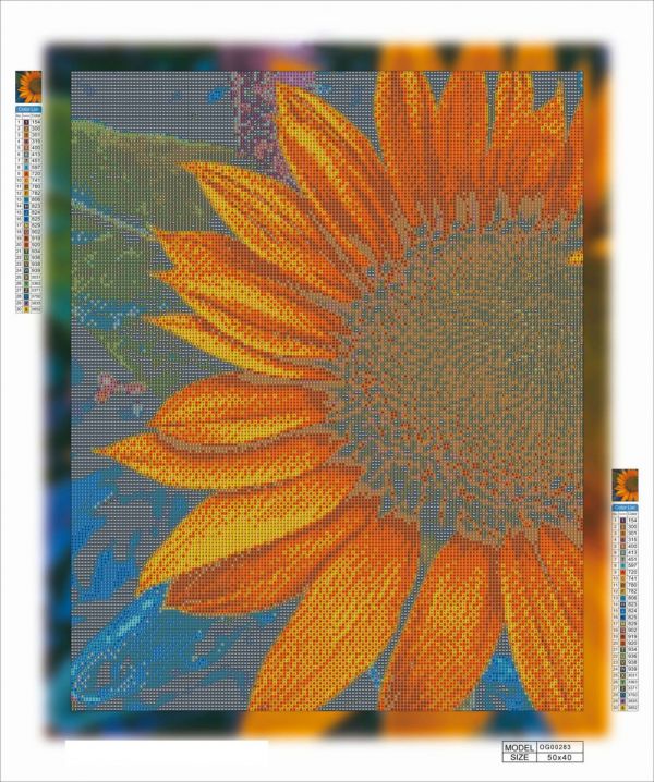 Алмазная выкладка алмазная выкладка 50x40 Подсолнух OG00283SB